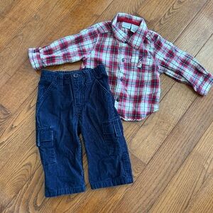 Sonoma older EUC  two pc outfit 6/9 mth